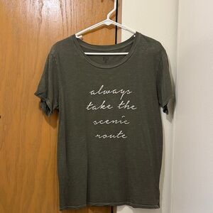 M Billabong Olive Green Graphic Tee